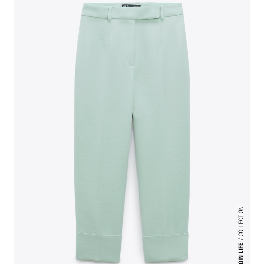 Zara Mint Green Belted Pantsuit - Picture 7 of 10